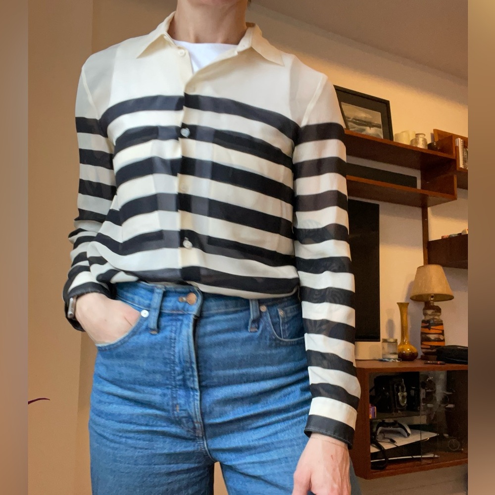 Striped silk blouse - Picture 2 of 4